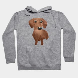 Watercolor cute dachshund puppy Hoodie